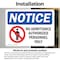 Signmission No Admittance Authorized Personnel Only OSHA Notice Sign, Vinyl Decal, 5in W x 3.5in L, 2PK OS-2PACK-NS-D-35-L-15973 - alternate 5